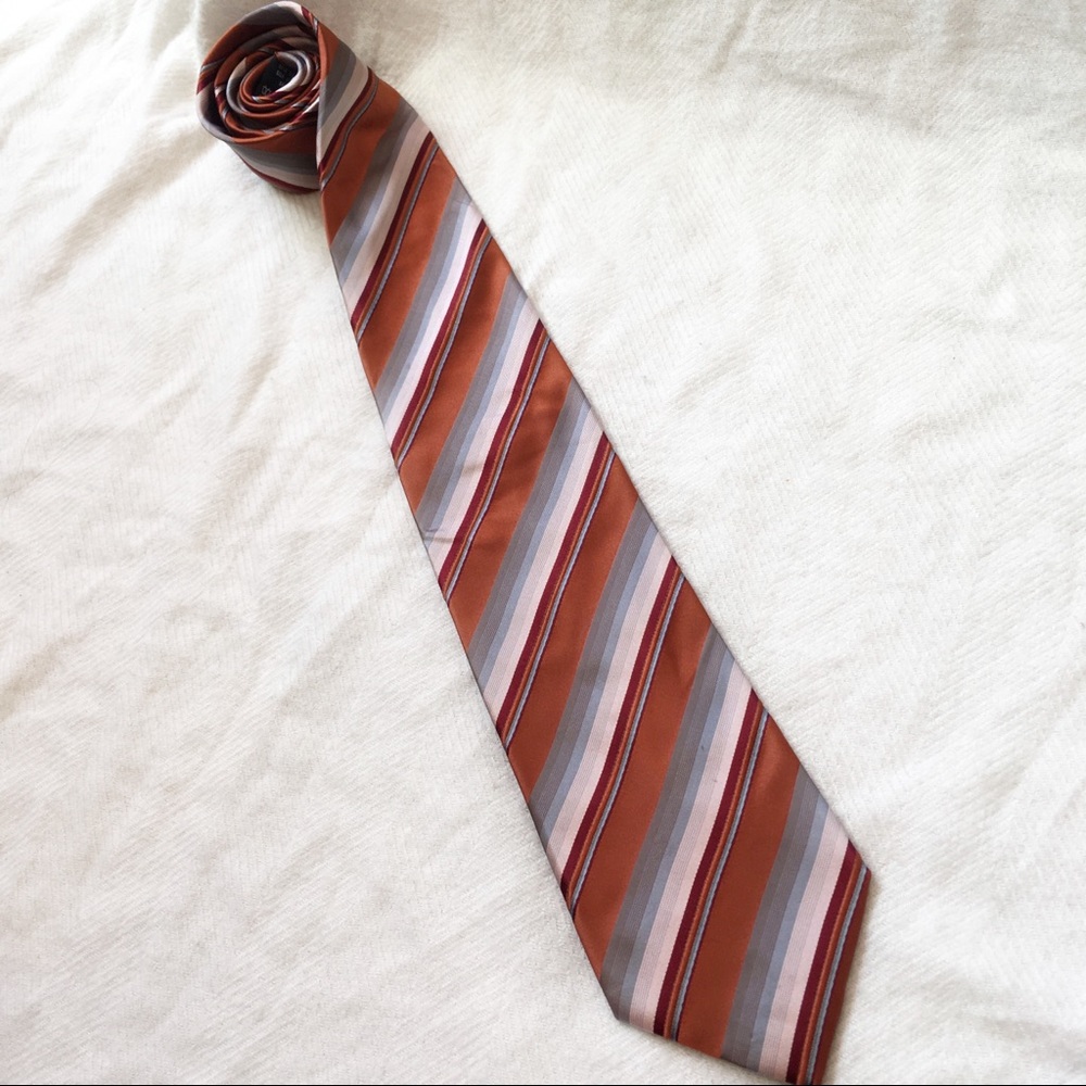 [VALENTINO]100% Silk Striped Tie Made in Italy 58"